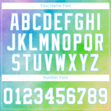 Load image into Gallery viewer, Custom Women's Tie Dye White-Light Blue Rainbow 3D V-Neck Cropped Baseball Jersey