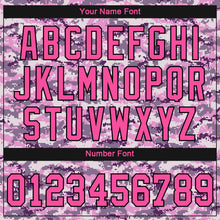 Load image into Gallery viewer, Custom Women's Camo Pink-Black Salute To Service V-Neck Cropped Baseball Jersey