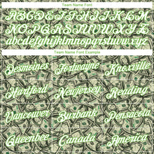 Load image into Gallery viewer, Custom Women's Green White-Neon Green Dollar 3D V-Neck Cropped Baseball Jersey