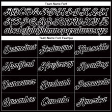 Load image into Gallery viewer, Custom Women's Black Black-White V-Neck Cropped Baseball Jersey