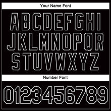 Load image into Gallery viewer, Custom Women's Black Black-White V-Neck Cropped Baseball Jersey