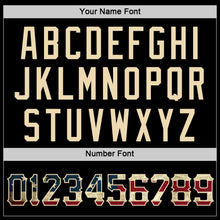 Load image into Gallery viewer, Custom Women's Black Vintage USA Flag-Cream V-Neck Cropped Baseball Jersey