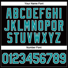 Load image into Gallery viewer, Custom Women's Black Aqua-White V-Neck Cropped Baseball Jersey