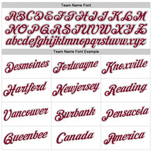 Load image into Gallery viewer, Custom Women's White Crimson-Gray V-Neck Cropped Baseball Jersey