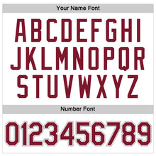 Load image into Gallery viewer, Custom Women's White Crimson-Gray V-Neck Cropped Baseball Jersey