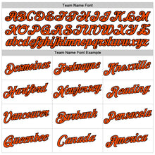 Load image into Gallery viewer, Custom Women's White Orange-Black V-Neck Cropped Baseball Jersey