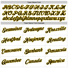 Load image into Gallery viewer, Custom Women's White Black-Gold V-Neck Cropped Baseball Jersey