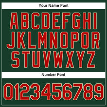 Load image into Gallery viewer, Custom Women's Green Red-Cream V-Neck Cropped Baseball Jersey