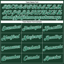 Load image into Gallery viewer, Custom Women's Green Kelly Green-White V-Neck Cropped Baseball Jersey