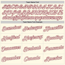 Load image into Gallery viewer, Custom Women's Cream Cream-Crimson V-Neck Cropped Baseball Jersey