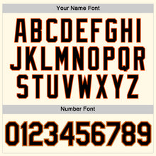 Load image into Gallery viewer, Custom Women's Cream Black Orange-Old Gold V-Neck Cropped Baseball Jersey