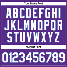 Load image into Gallery viewer, Custom Women's Purple White-Light Blue V-Neck Cropped Baseball Jersey