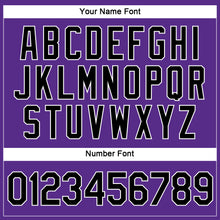 Load image into Gallery viewer, Custom Women's Purple Black White-Gray V-Neck Cropped Baseball Jersey