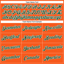 Load image into Gallery viewer, Custom Women's Orange Green-White V-Neck Cropped Baseball Jersey