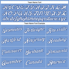 Load image into Gallery viewer, Custom Women's Light Blue White-Royal V-Neck Cropped Baseball Jersey