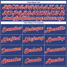 Load image into Gallery viewer, Custom Women's Royal Red-White V-Neck Cropped Baseball Jersey