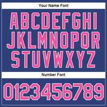 Load image into Gallery viewer, Custom Women's Royal Pink-White V-Neck Cropped Baseball Jersey