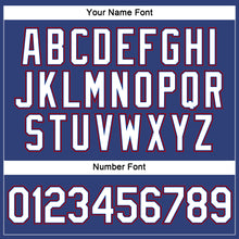 Load image into Gallery viewer, Custom Women's Royal White-Red V-Neck Cropped Baseball Jersey