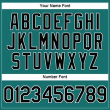 Load image into Gallery viewer, Custom Women's Aqua Black-White V-Neck Cropped Baseball Jersey