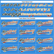 Load image into Gallery viewer, Custom Electric Blue Vintage USA Flag-Cream Authentic Baseball Jersey