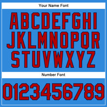 Load image into Gallery viewer, Custom Electric Blue Red-Navy Authentic Baseball Jersey