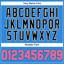 Load image into Gallery viewer, Custom Electric Blue Pink-Black Authentic Baseball Jersey