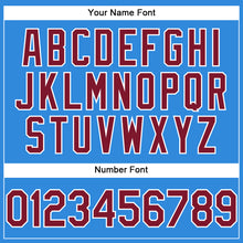 Load image into Gallery viewer, Custom Electric Blue Crimson-White Authentic Baseball Jersey