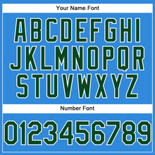 Load image into Gallery viewer, Custom Electric Blue Green-White Authentic Baseball Jersey