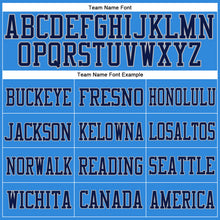 Load image into Gallery viewer, Custom Powder Blue Navy Gray-Teal Mesh Authentic Football Jersey