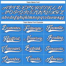 Load image into Gallery viewer, Custom Powder Blue White-Navy Hockey Lace Neck Jersey