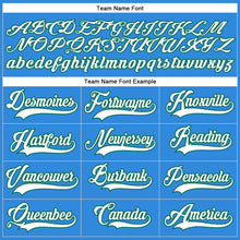 Load image into Gallery viewer, Custom Powder Blue White-Kelly Green Hockey Lace Neck Jersey