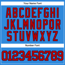 Load image into Gallery viewer, Custom Electric Blue Red-Navy Authentic Baseball Jersey