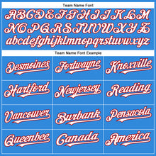 Load image into Gallery viewer, Custom Electric Blue White-Red Authentic Baseball Jersey