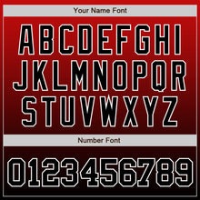 Load image into Gallery viewer, Custom Red Black-White Authentic Fade Fashion Baseball Jersey
