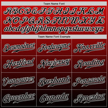 Load image into Gallery viewer, Custom Red Black-White Authentic Fade Fashion Baseball Jersey