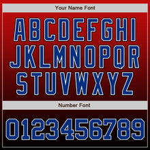 Load image into Gallery viewer, Custom Red Royal-Black Authentic Fade Fashion Baseball Jersey