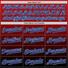 Load image into Gallery viewer, Custom Red Royal-Black Authentic Fade Fashion Baseball Jersey