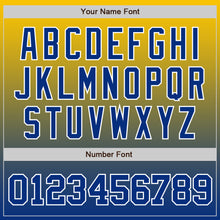 Load image into Gallery viewer, Custom Yellow Royal-White Authentic Fade Fashion Baseball Jersey