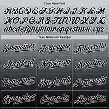 Load image into Gallery viewer, Custom Gray Black-White Authentic Fade Fashion Baseball Jersey