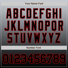 Load image into Gallery viewer, Custom Gray Black-Red Authentic Fade Fashion Baseball Jersey