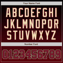 Load image into Gallery viewer, Custom Black Crimson-Cream Authentic Fade Fashion Baseball Jersey