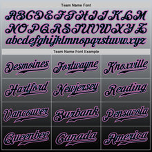 Load image into Gallery viewer, Custom Gray Pink-Black Authentic Fade Fashion Baseball Jersey