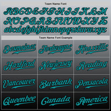 Load image into Gallery viewer, Custom Gray Teal-Black Authentic Fade Fashion Baseball Jersey