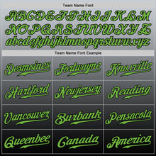 Load image into Gallery viewer, Custom Gray Neon Green-Black Authentic Fade Fashion Baseball Jersey