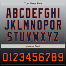 Load image into Gallery viewer, Custom Gray Orange-Navy Authentic Fade Fashion Baseball Jersey