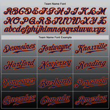 Load image into Gallery viewer, Custom Gray Orange-Navy Authentic Fade Fashion Baseball Jersey