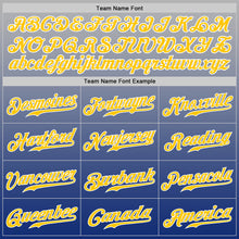 Load image into Gallery viewer, Custom Gray Gold-Royal Authentic Fade Fashion Baseball Jersey