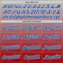 Load image into Gallery viewer, Custom Gray Royal-Red Authentic Fade Fashion Baseball Jersey