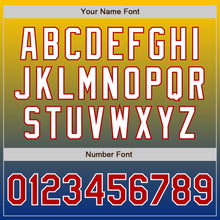 Load image into Gallery viewer, Custom Yellow Red-Royal Authentic Fade Fashion Baseball Jersey