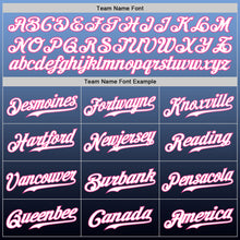 Load image into Gallery viewer, Custom Light Blue Pink-Navy Authentic Fade Fashion Baseball Jersey